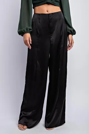 satin wide leg pants