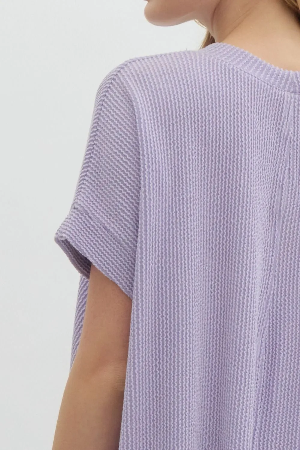 Short Sleeve Ribbed Top by Entro