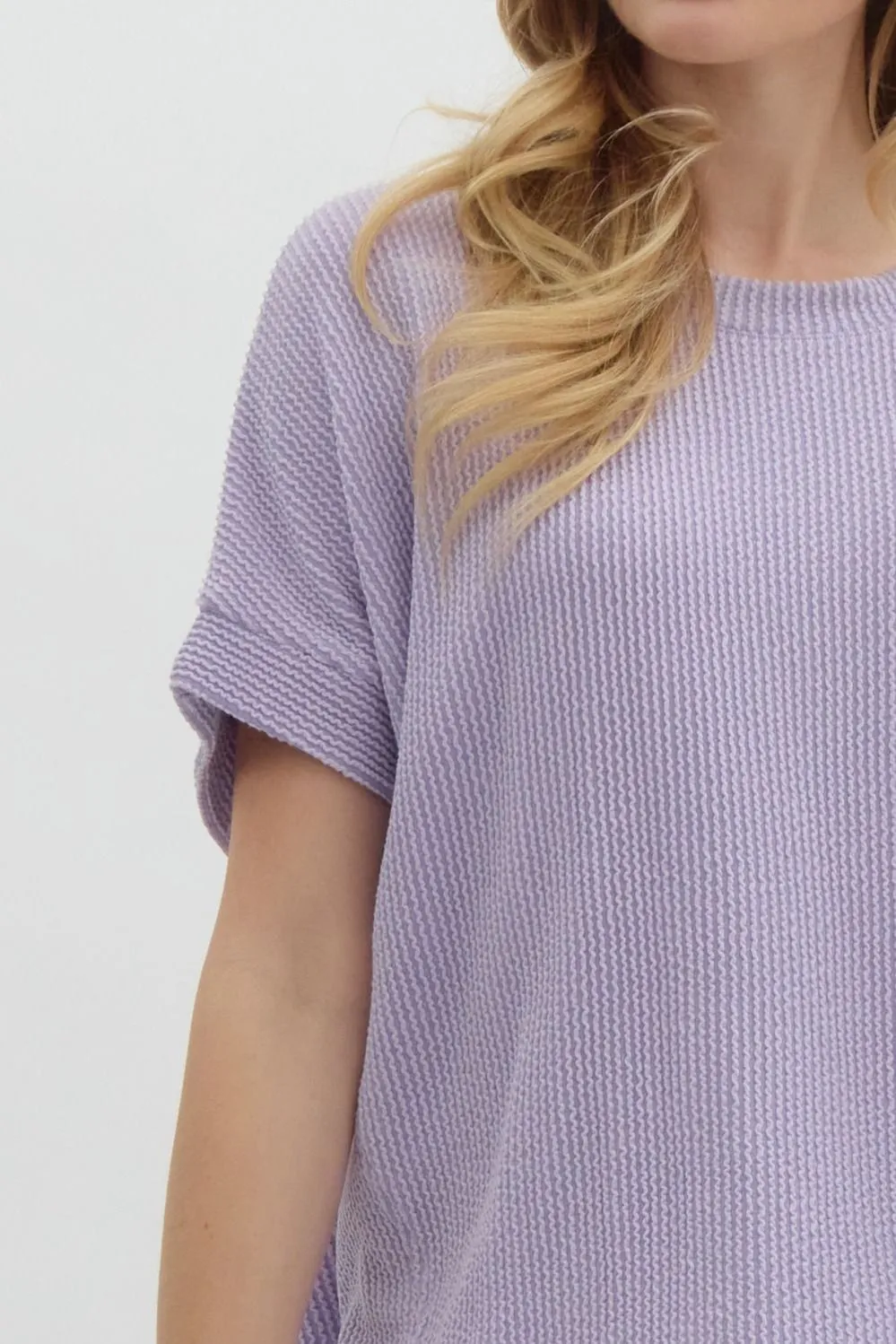 Short Sleeve Ribbed Top by Entro