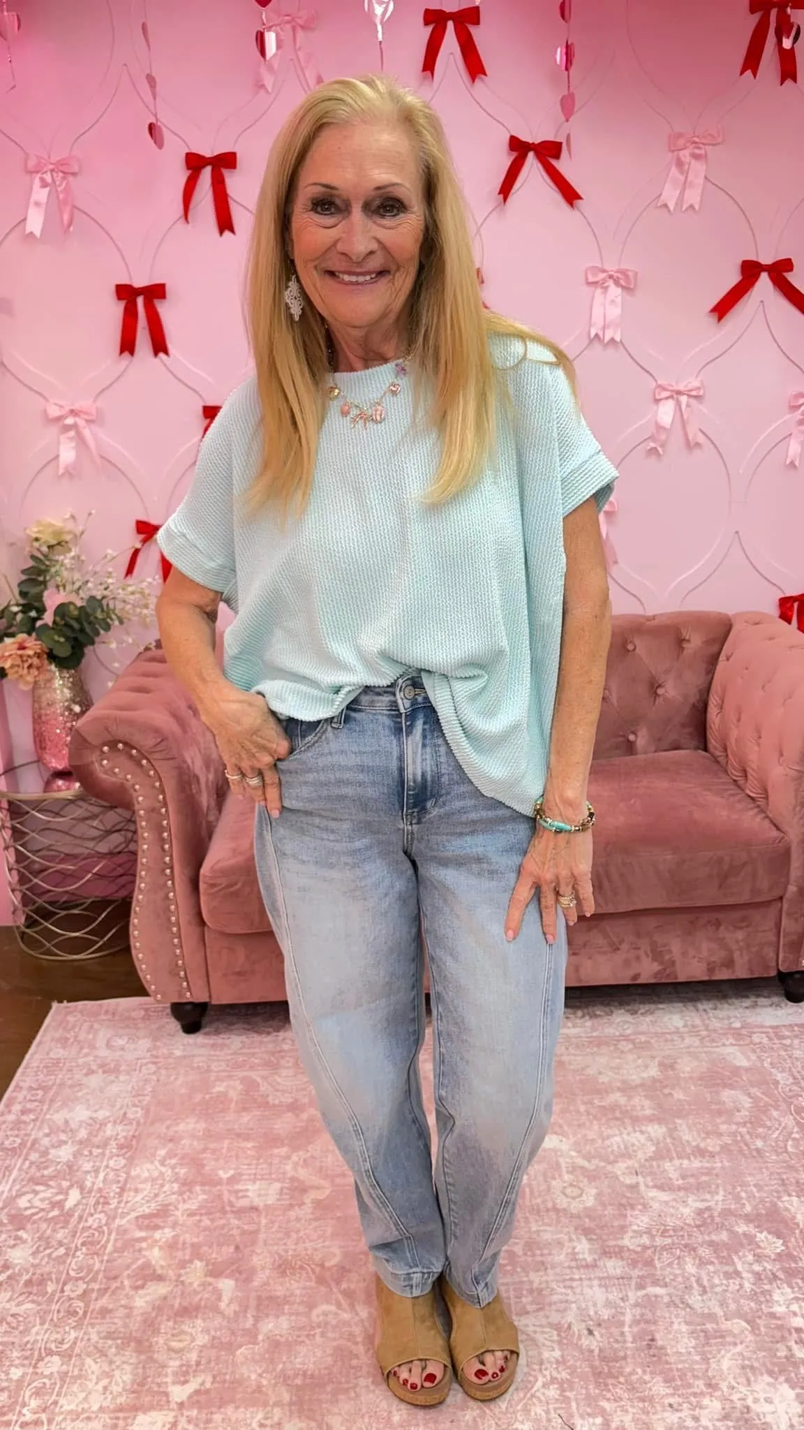Short Sleeve Ribbed Top by Entro