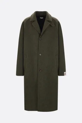 Single-breasted Melange Wool Felt Coat