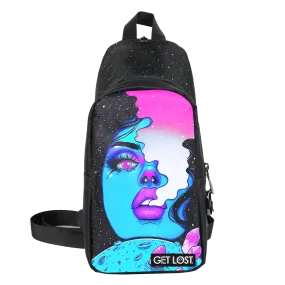 Smell-Proof Premium Convertible Shoulder Bag (GALAXY BLUE GIRL SMOKING)