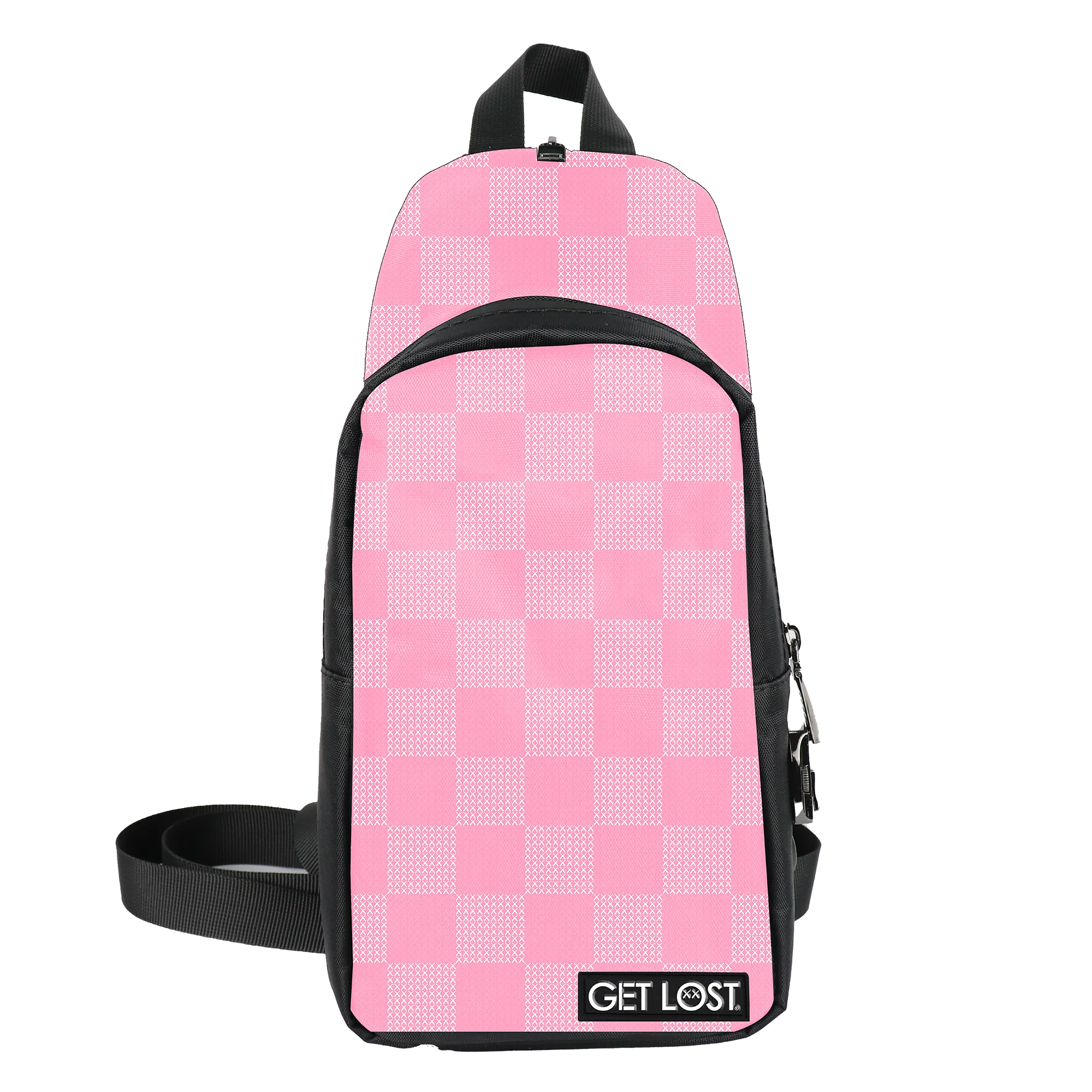 Smell-Proof Premium Convertible Shoulder Bag (PINK SQUARES)