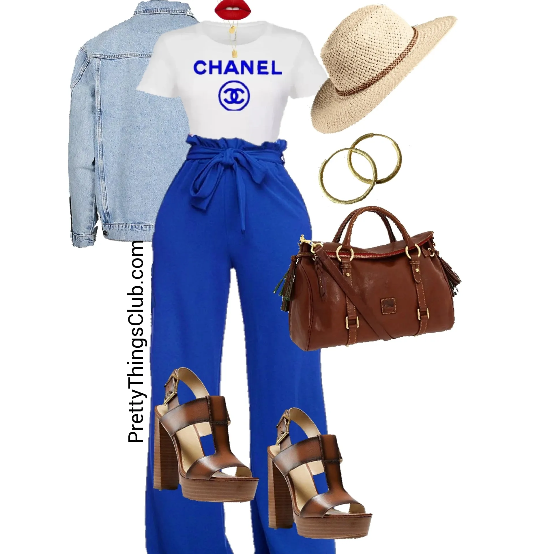 Snatched waist-   High Waist Wide-leg Pants