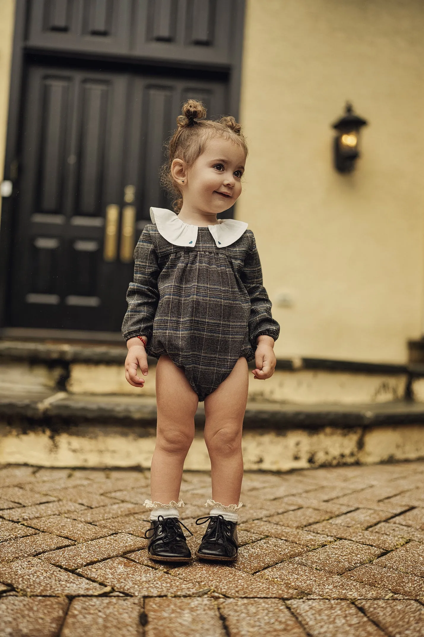Space Grey Plaid Overall