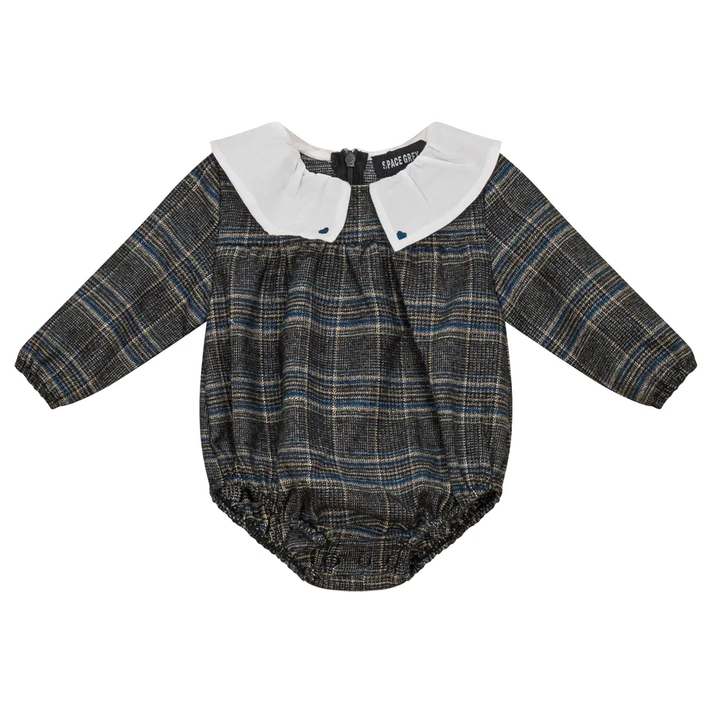 Space Grey Plaid Overall