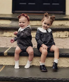 Space Grey Plaid Overall