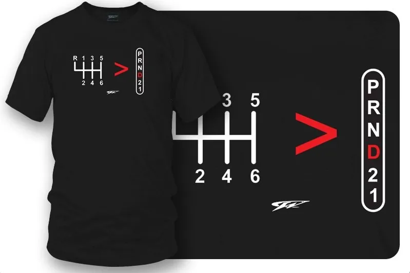 Stick Shift, Straight Drive is greater than automatic t-shirt - Wicked