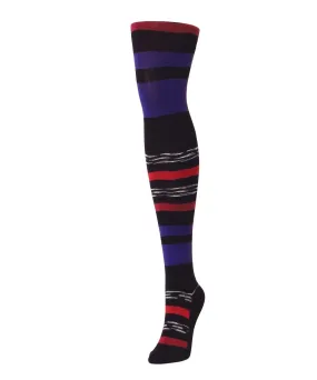 Stripe Palette Cotton Blend Sweater Tights