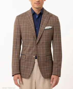 TALLIA BROWN/TAN PLAID BLAZER