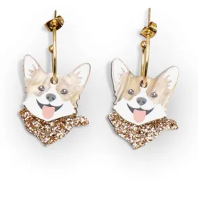 The Corgi - Acrylic Art Dog Earrings