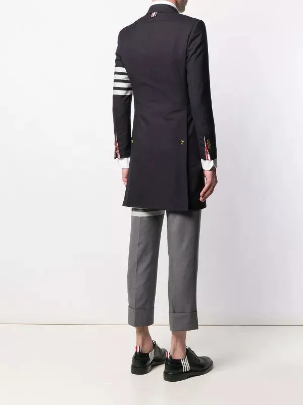 Thom Browne 4-Bar Plain Weave Suiting Overcoat
