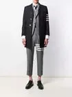 Thom Browne 4-Bar Plain Weave Suiting Overcoat