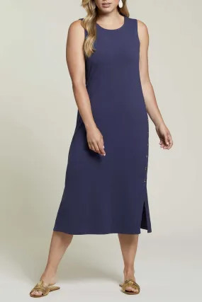Tribal Sleeveless Dress w/ Side Detail 4891O-3503-2317 Deep Blue - 1 ONLY SIZE SMALL - 20% OFF