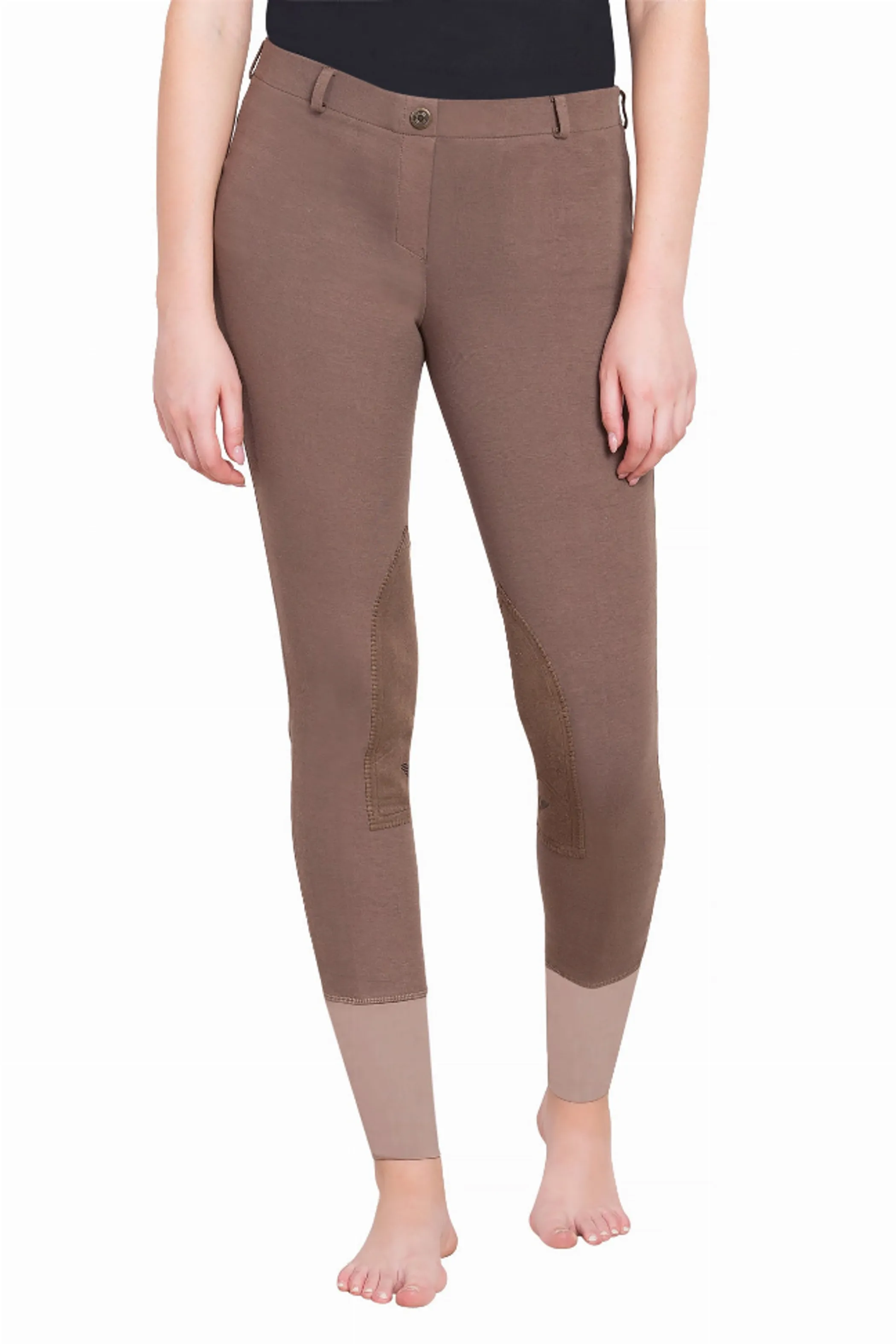 TuffRider Ladies Starter Lowrise Pull-On Knee Patch Breeches