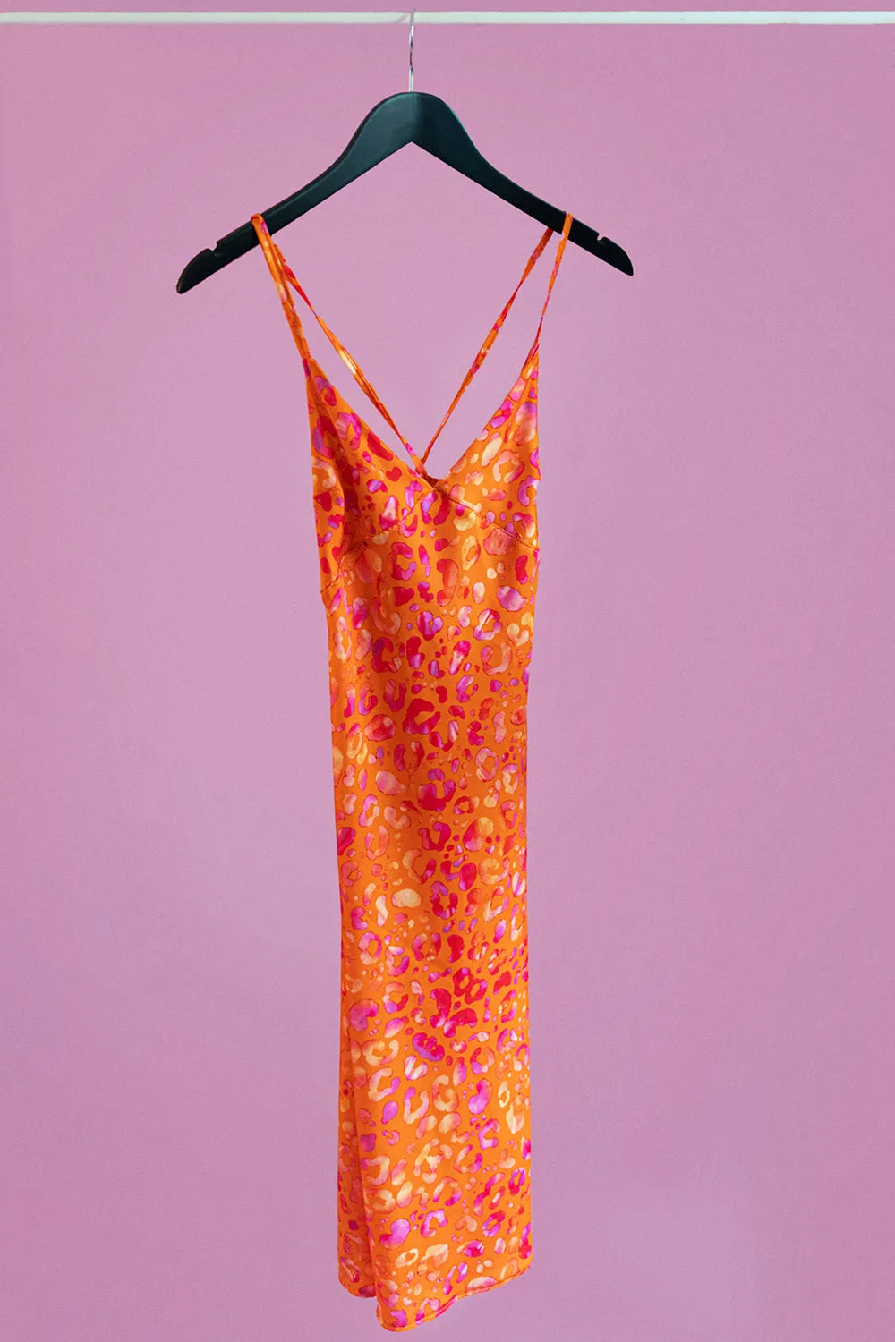 UK 6-10 Sustainable Silky Midi Slip Dress