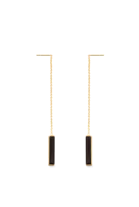 Urban Chain Earrings with Black Onyx