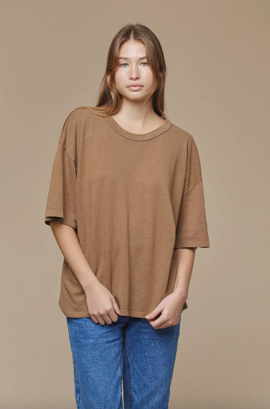 Vernon Oversized Tee, Coyote