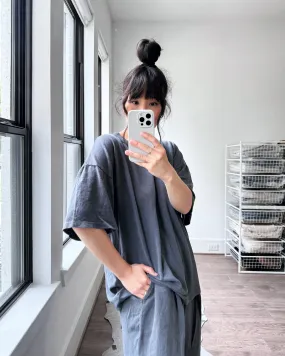 Vernon Oversized Tee, Diesel Gray
