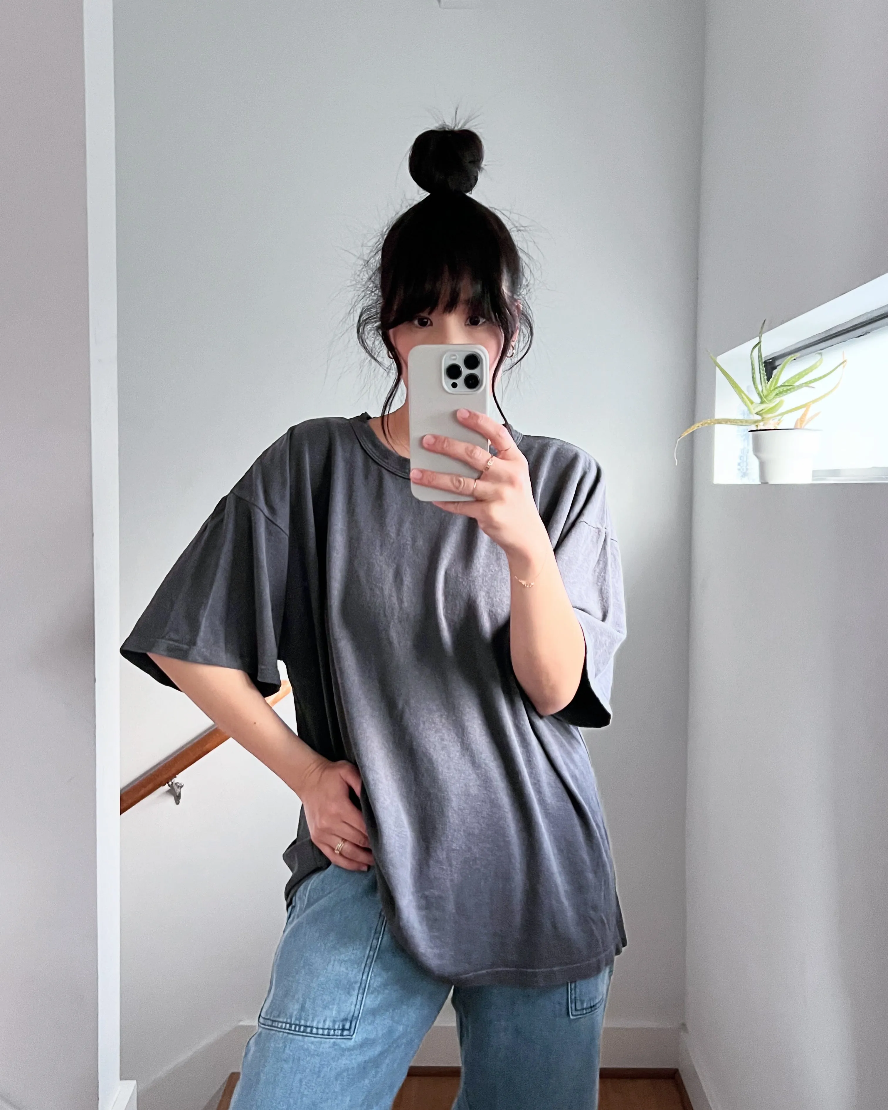 Vernon Oversized Tee, Diesel Gray