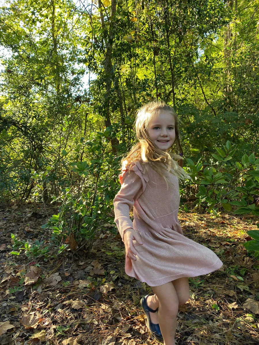 Vignette Girls “Carrie” Dress in Rose Sparkle : Size 2 to 8