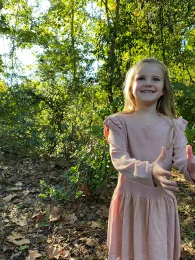 Vignette Girls “Carrie” Dress in Rose Sparkle : Size 2 to 8