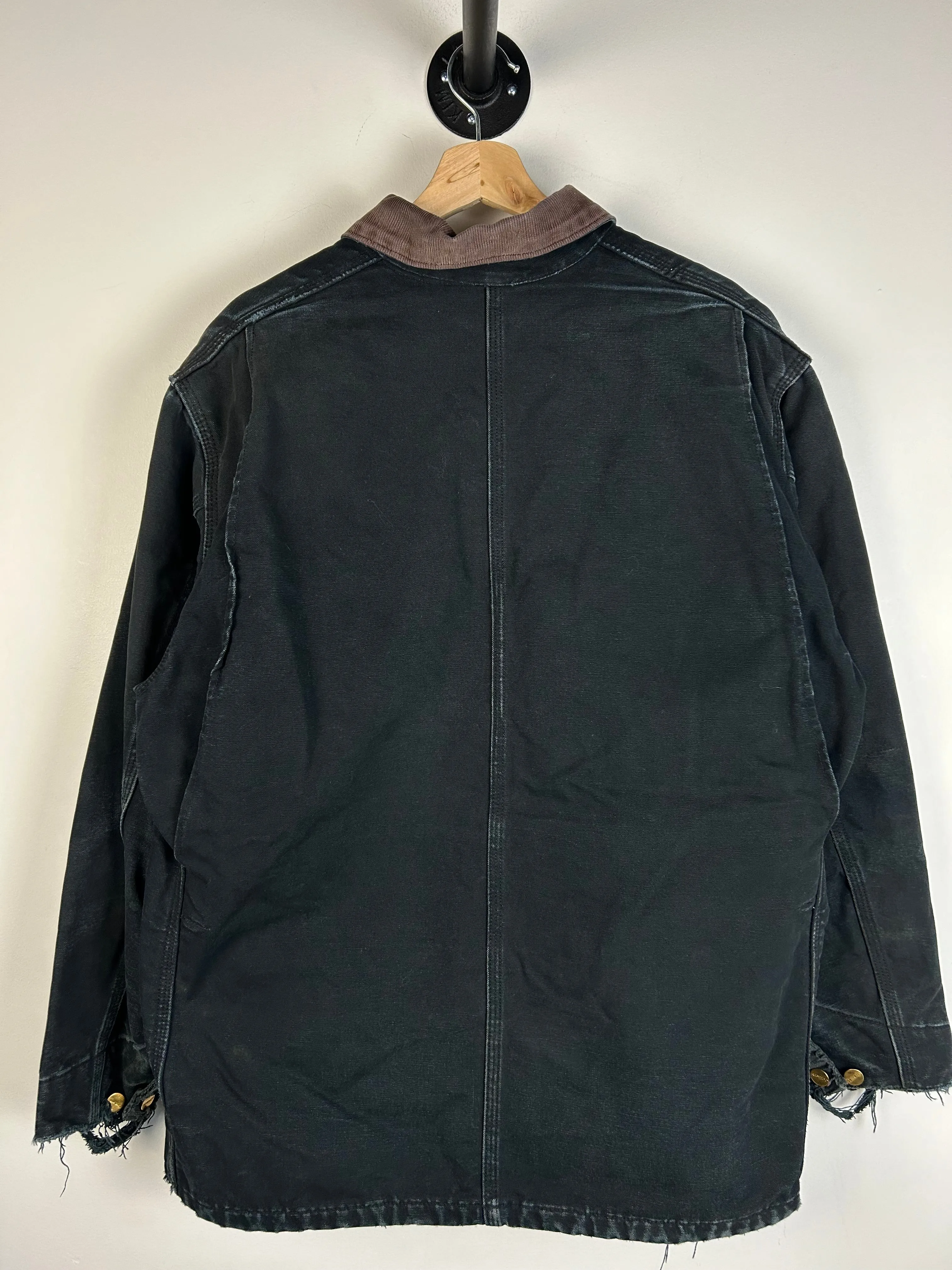 Vintage 90's Carhartt Chore Distressed Black Jacket