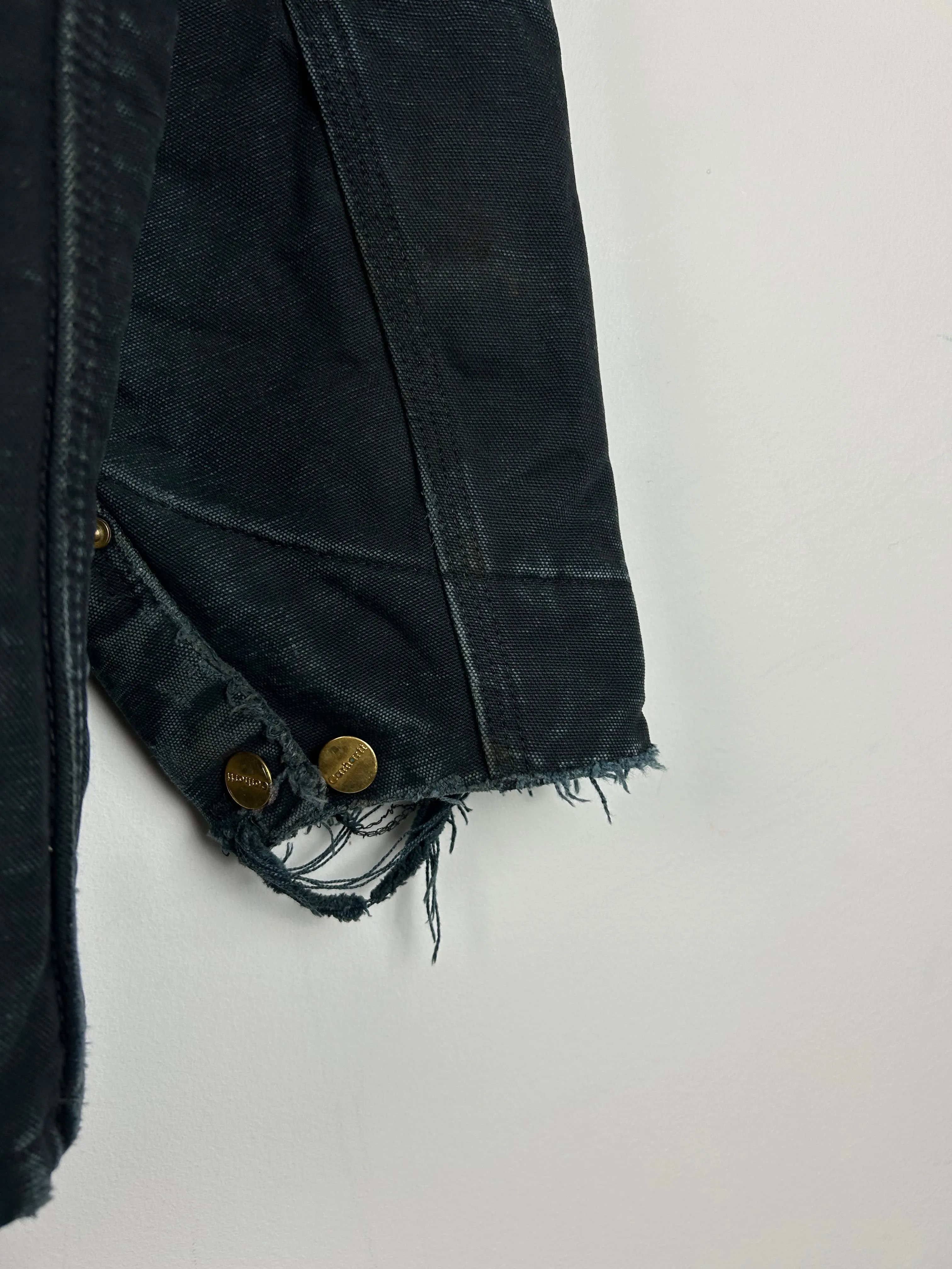Vintage 90's Carhartt Chore Distressed Black Jacket