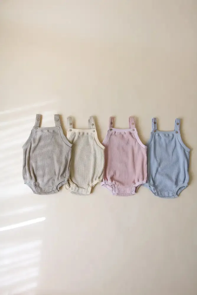 Waffle Overall Romper