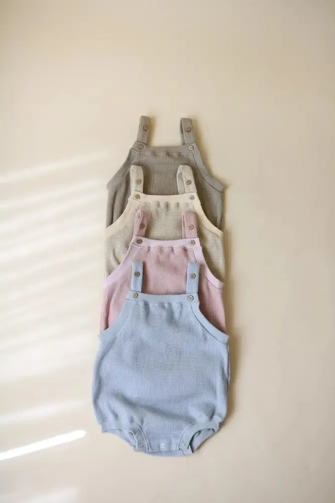 Waffle Overall Romper