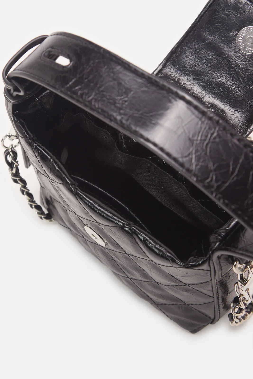 Women Black Quilted Bag