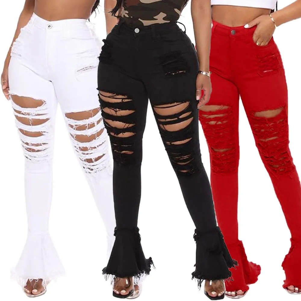 Women’s Flare BOTTOM High Waist Jeans
