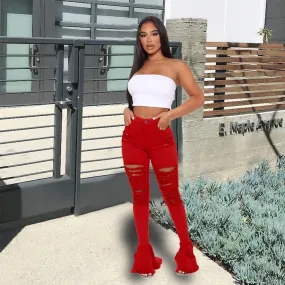 Women’s Flare BOTTOM High Waist Jeans
