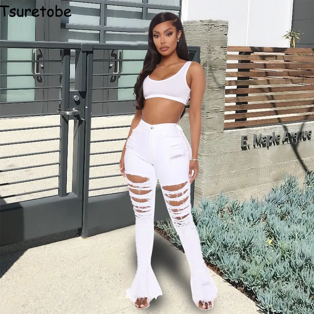 Women’s Flare BOTTOM High Waist Jeans