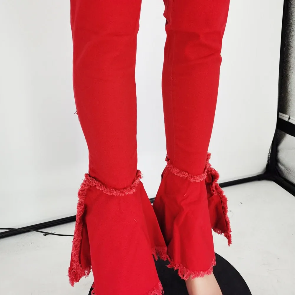 Women’s Flare BOTTOM High Waist Jeans