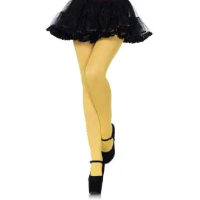 Yellow Nylon Tights - OS